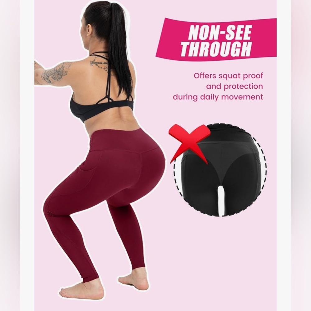 Sold out Leggings black NIP with pockets size XL tummy control black - Picture 7 of 10